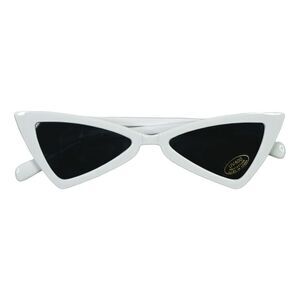 Zumiez Retro Squared Triangle Gothic Cat Eye Sunglasses - White - One Size